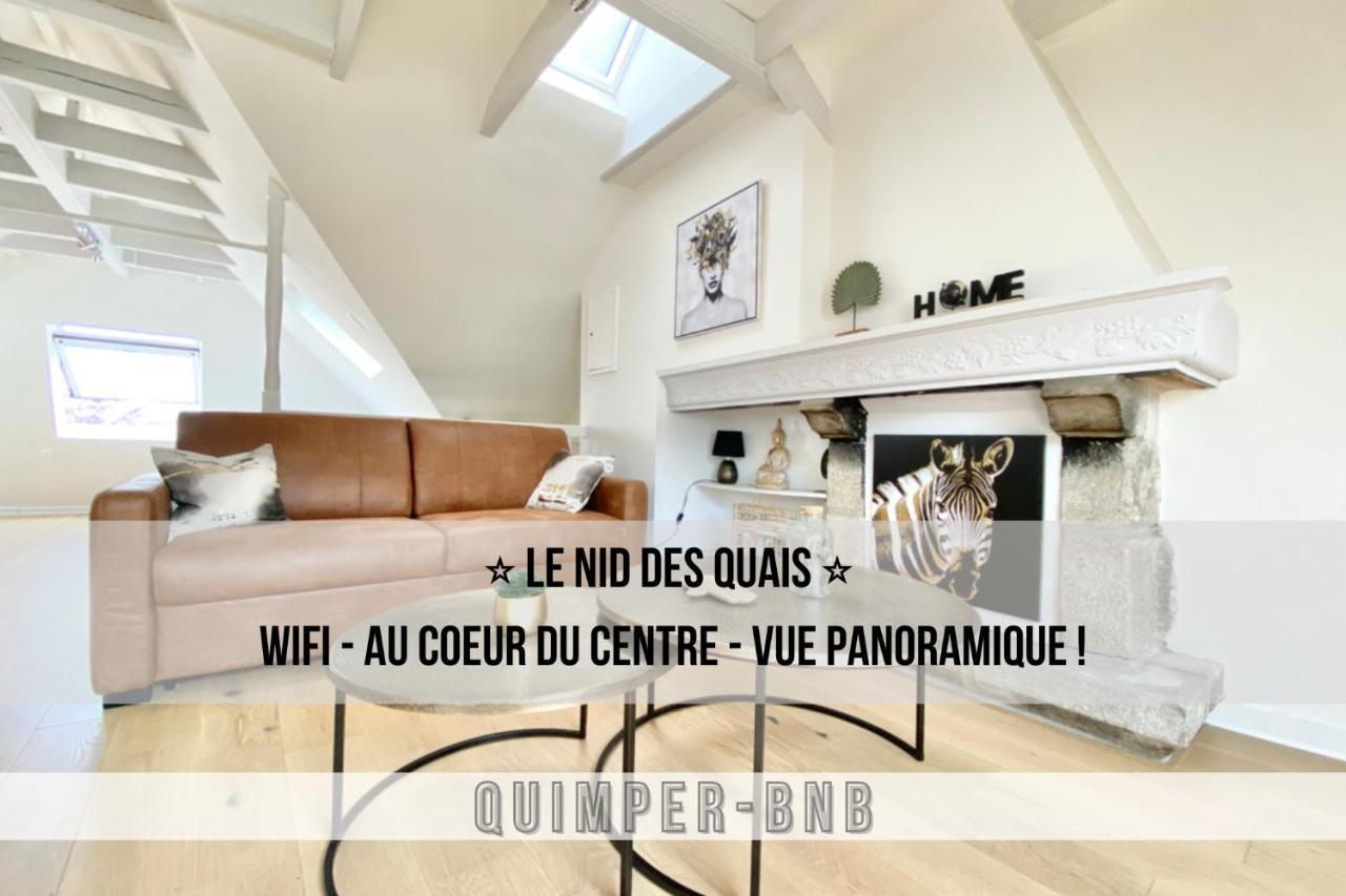 Le Nid Des Quais - Vue Panoramique Au Coeur De La Ville - Wifi - Entree Autonome Quimper Ngoại thất bức ảnh